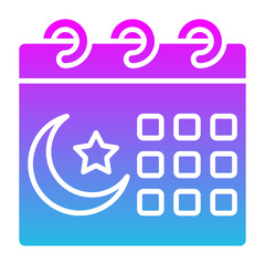 Calendar Glyph Gradient Icon