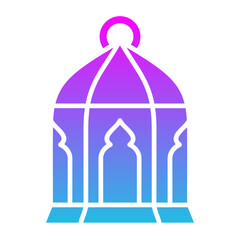 Lantern Glyph Gradient Icon