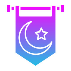 Pennant Glyph Gradient Icon