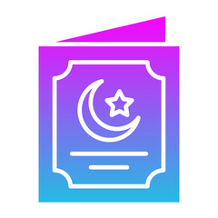 Greeting Card Glyph Gradient Icon