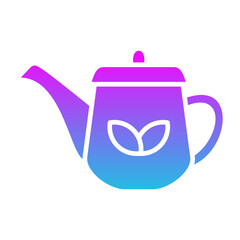 Teapot Glyph Gradient Icon