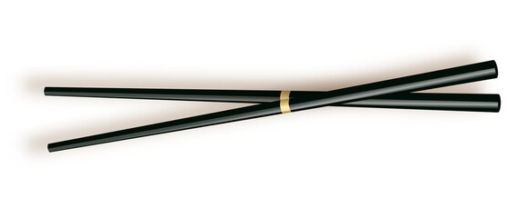 Food Chopsticks Asian Bamboo Utensils. illustration of Traditional  Color Chopstick.