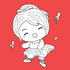 Ballerina Ballet Girl Digital Stamp