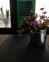 flowers on the window sill