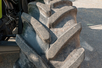Tractor tires very coarse profile made of rubber