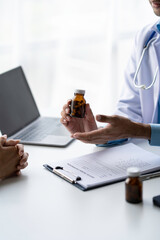 The doctor wrote a detailed description of the patient's condition and recorded the history. Along...