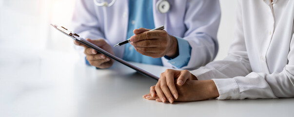 Doctors have conversations with patients while discussing and explaining symptoms or counseling...