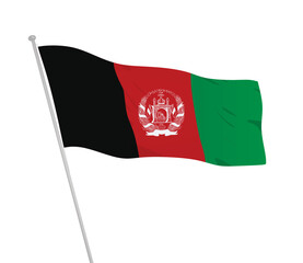 Afghanistan emblem flag. vector illustration