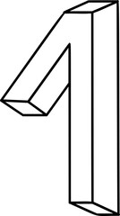 Impossible shape numbers font 1.