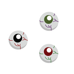 Halloween Zombie Eyeball Illustration Vector Clipart