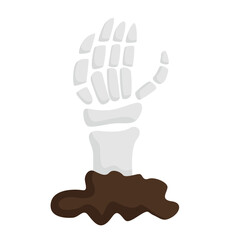 Halloween Zombie RIP Hand Illustration Vector Clipart