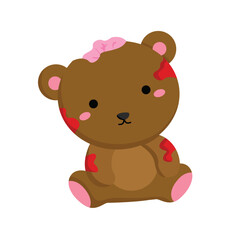 Fototapeta premium Halloween Zombie Teddy Bear Illustration Vector Clipart