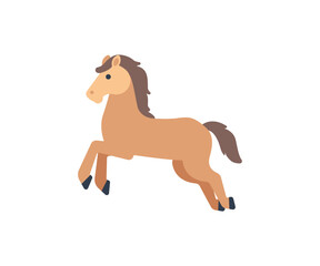 Running horse vector isolated icon. Horse emoji illustration.