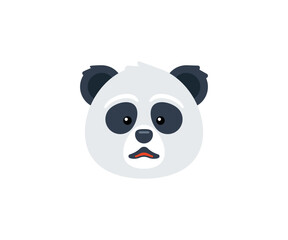 Panda face vector isolated icon. Panda emoji illustration.