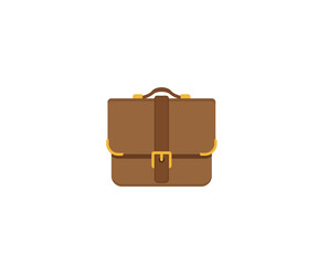 Obraz premium Briefcase vector isolated emoticon. Briefcase emoji. Briefcase color icon