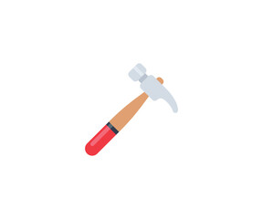 Hammer Vector Isolated Emoticon. Hammer Icon