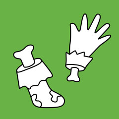 Halloween Zombie Hand Digital Stamp