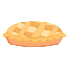 Cute Pie Thanksgiving Food Illustration Vector Clipart