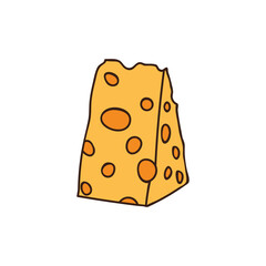 Holland cheese colorful icon in vector. Holland cheese colorful illustration in vector. Cheese illustration in vector