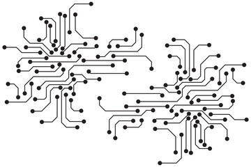 Abstract futuristic circuit board Illustration, Circuit board with various technology elements. Circuit board pattern for technology background. Vector illustration
