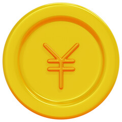 yen 3d render icon illustration