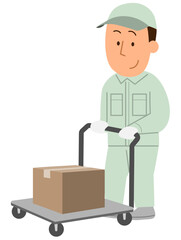 荷物を運ぶ3・配達員の男性1