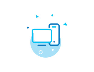 Computer Stroke Line Icon