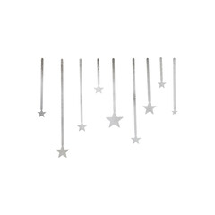 Silver Glossy Decorative Stars