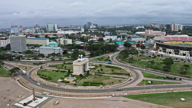 Ghana Independence Square Aerial View