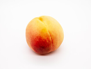 Peach on a white background