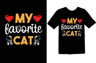 My Favorite Cat t shirt design