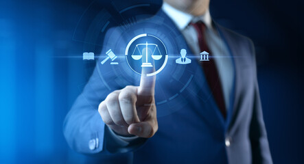 Labor Law Lawyer Legal Business Internet Technology Concept
