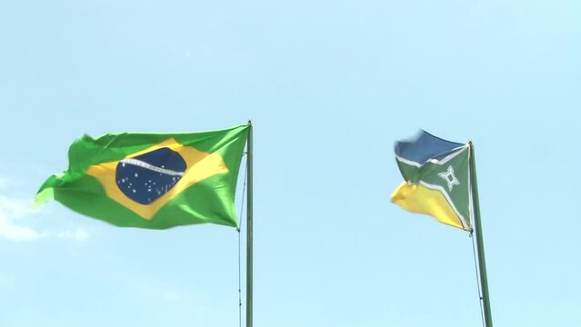 Bandeiras do Brasil e do Amap&aacute;