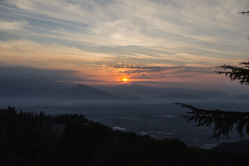 Sonnenuntergang an der Abtei Montecassino