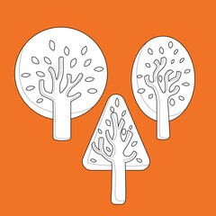 Autumn Shape Tree Nature Digital Stamp