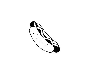 Hot dog vector isolated icon. Emoji illustration. Hot dog vector emoticon