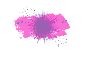 pink ink splashes design elements