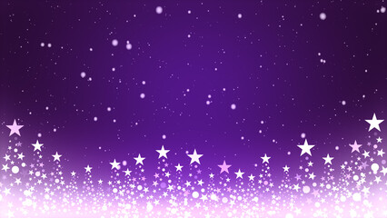 Fototapeta premium クリスマスツリーと色のついた背景に雪が舞う