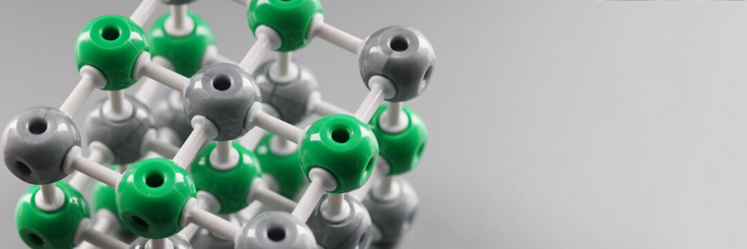 Plastic Model Of A Molecule, Crystal Lattice Of An Atom