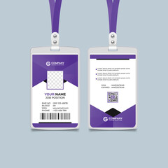 Modern Identity Employee Abstract professional, corporate office Id card design, Simple and Clean ID Card Design Template