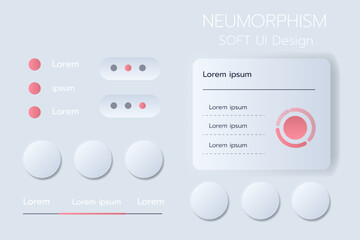 Neumorphism Botton Soft UI Design