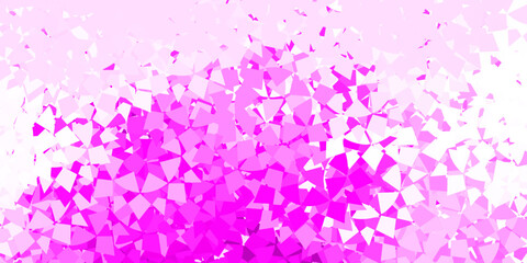 Light purple, pink vector texture with random triangles.
