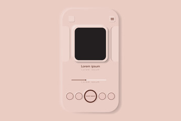 Rose Gold UI Neumorphism Design For Mobile.