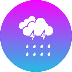 Storm Gradient Circle Glyph Inverted Icon