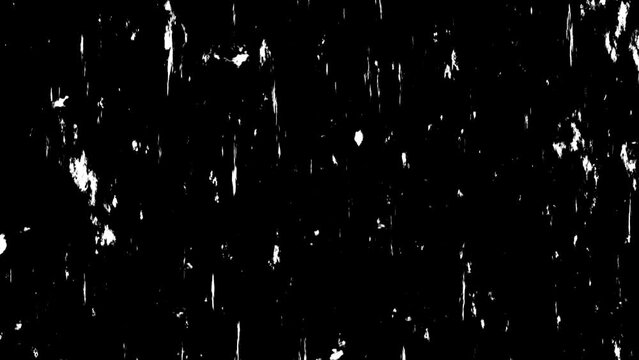 4k Grunge Artifacts. Looped Overlay. Black Background 