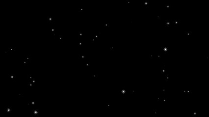 黒い背景を上昇するキラキラした粒子、パーティクル
