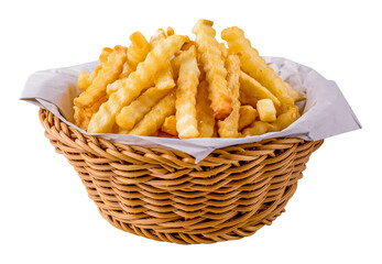 french fries in a basket isolated and save as to PNG file - 538623361