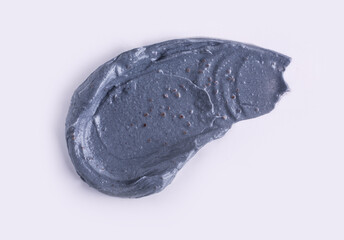 Charcoal texture swatches. Beauty and skin care textures on white background.