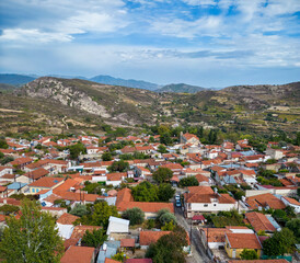 Naklejka na ściany i meble Aerial View of a Mediterranean Village