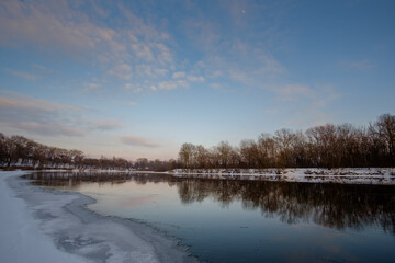 Fototapeta premium landscape with river